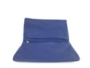 L.K. BENNETT LEATHER FOLDING CLUTCH IN BLUE