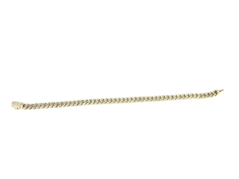 Gold-Diamond Bracelet 300 Diamonds 3.00 Carat T.W. 10K Yellow Gold 12.71g