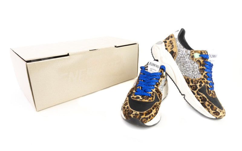 GOLDEN GOOSE RUNNING SOLE GLITTER SNEAKERS