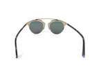 CHRISTIAN DIOR ROSE GOLD SO REAL 48MM LEATHER-TRIM METAL SUNGLASSES