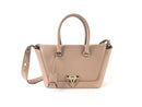 VALENTINO BORSA LEATHER TOP HANDLE BAG, MAUVE- LIGHT, LEATHER, SATCHEL, MEASUREM