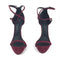 GIUSEPPE ZANOTTI SUEDE DARCIE SANDALS BURGUNDY SIZE 40 (US 10