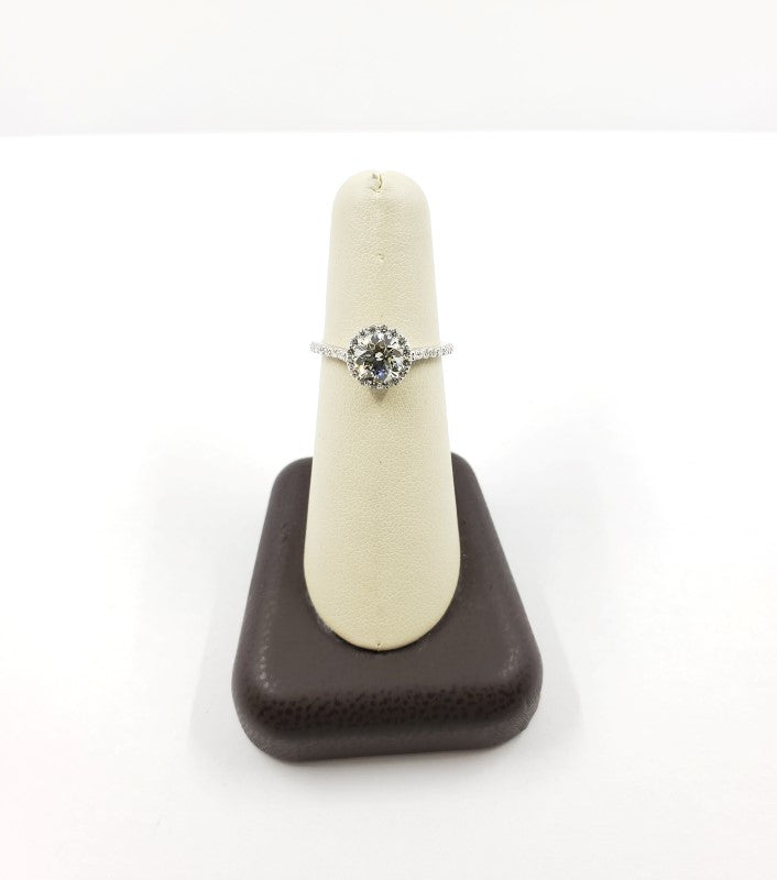 18KT WG LADIES LAB GROWN DIAMOND RING 1.06CNTR 1.46CTW