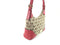 MICHAEL KORS MILLBROOK COLLECTION SIGNATURE MK JACQUARD HOBO BAG BEIGE/RED