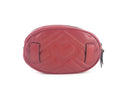 GUCCI QUILTED LEATHER GG MARMONT BELT BAG RED