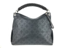 LOUIS VUITTON PERFORATED MAHINA LEATHER BEAUBOUGE HOBO MM BLACK