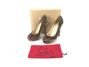 CHRISTIAN LOUBOUTIN PAILETTE SEQUIN BIANCA 140 PUMPS