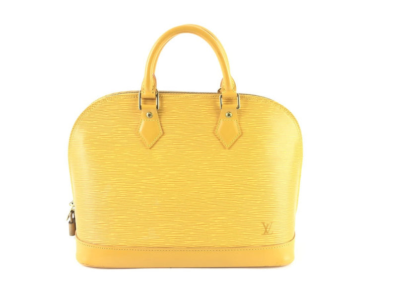 LOUIS VUITTON EPI LEATHER ALMA PM HANDBAG TASSIL YELLOW