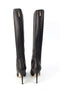 JIMMY CHOO HOXTON 100 GRAINY CALF LEATHER KNEE HIGH BOOTS