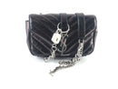 YVES SAINT LAURENT CALFSKIN MATELASSÉ MONOGRAM CLASSIC BABY PUNK CHAIN BAG BLACK