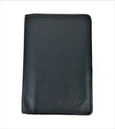 LOUIS VUITTON BLACK LEATHER BILLFOLD CLUTCH WALLET