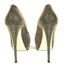 GIUSEPPE ZANOTTI SHARON GLITTERY PEEP TOE PUMPS