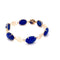 Lapis Gold-Stone Bracelet 14K Yellow Gold 9.06g