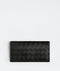 BOTTEGA VENETA WOVEN LEATHER LONG WALLET WITH COIN PURSE BLACK