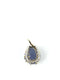 Blue Stone 8 Diamonds .24 Carat T.W. 748 Yellow Gold 4g