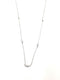 Station Diamond Necklace 10 Diamonds .50 Carat T.W. 14K White Gold 4.21g