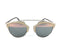 CHRISTIAN DIOR ROSE GOLD SO REAL 48MM LEATHER-TRIM METAL SUNGLASSES