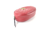 GUCCI CALFSKIN MATELASSE GG MARMONT BELT BAG RED