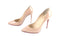 CHRISTIAN LOUBOUTIN PIGALLE FOLLIES 100 PATENT HEELS NUDE SIZE 38