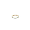 Blue Topaz Eternity Ring 14K Yellow Gold 1.7g