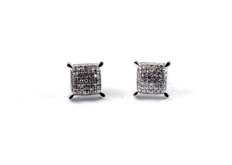 Diamond Earrings 100 Diamonds .30 Carat T.W. 14K White Gold 2.67g