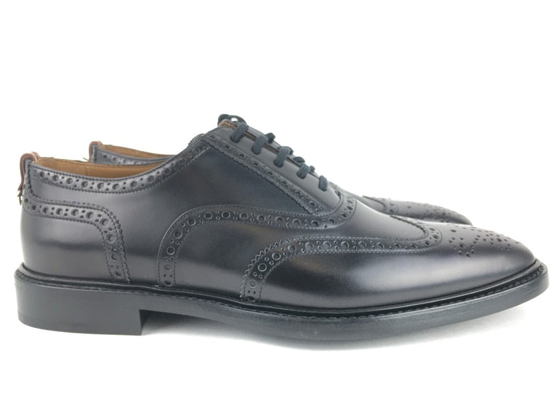 BURBERRY LENNARD TB-EMBOSSED LEATHER OXFORD SHOES