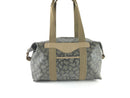 YVES SAINT LAURENT DUFFLE YSL PRINTED GRAY PVC PLASTIC WEEKEND/TRAVEL