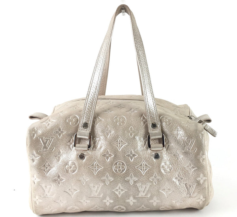 LOUIS VUITTON LIMITED EDITION SILVER MONOGRAM SHIMMER COMETE BAG