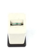 Emerald Lady's Stone Ring 10K White Gold 1.55g