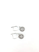 Gold-Diamond Earrings 62 Diamonds .62 Carat T.W. 10K White Gold 2.16g