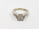 Diamond Engagement Ring 13 Diamonds 1.45 Carat T.W. 14K White Gold 5.91g