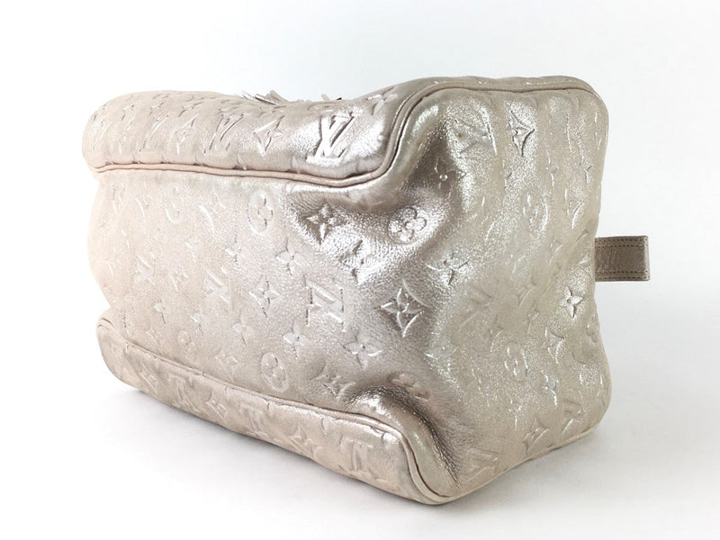 LOUIS VUITTON LIMITED EDITION SILVER MONOGRAM SHIMMER COMETE BAG