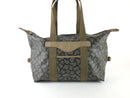 YVES SAINT LAURENT DUFFLE YSL PRINTED GRAY PVC PLASTIC WEEKEND/TRAVEL