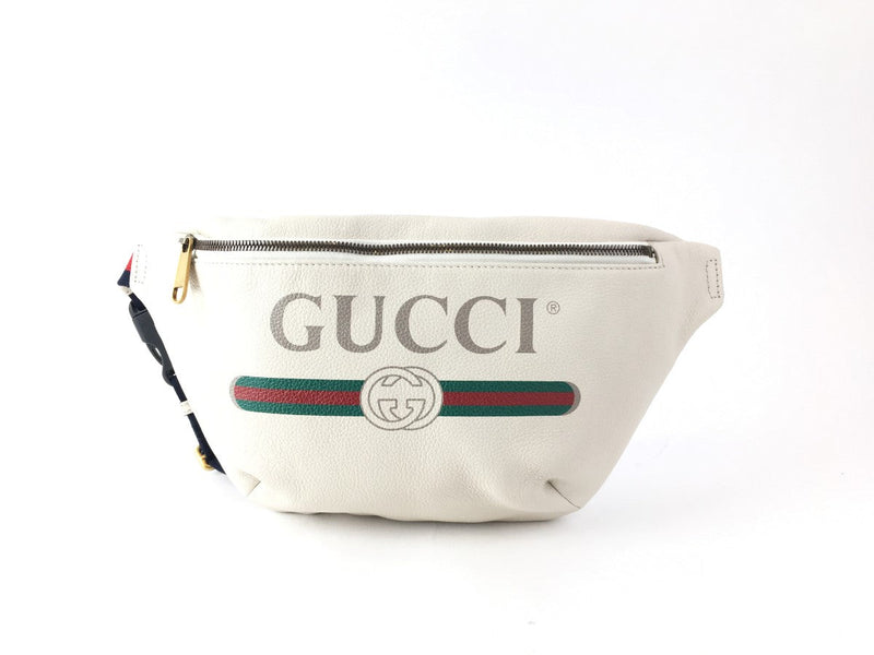 GUCCI GRAINED CALFSKIN LOGO BELT BAG 530412