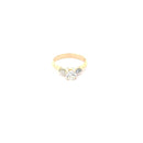 Lady's Diamond Solitaire Ring 3 Diamonds .80 Carat T.W. 18K Yellow Gold 3.1g