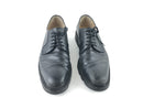 SALVATORE FERRAGAMO BRUSHED LEATHER LACE-UPS, SZ 10, BLACK, SIGINIFICANT WEAR VI