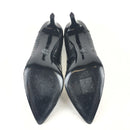 VERSACE BLACK PATENT LEATHER METAL PLATE PUMPS SIZE 40 (US 9)