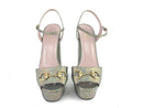 GUCCI HORSEBIT IRODESCENT BLOCK HEELS SZ 38.5