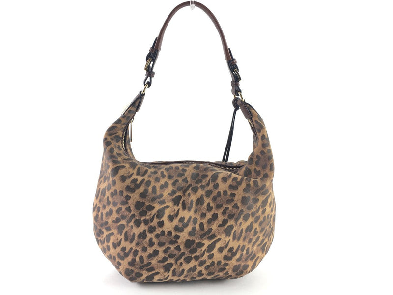 MICHAEL KORS LEOPARD PRINT HOBO SHOULDER BAG