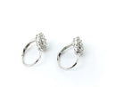 Gold-Diamond Earrings 76 Diamonds .76 Carat T.W. 14K White Gold 2.85g