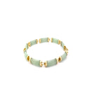 Jade Gold-Stone Bracelet 10K Yellow Gold 11.89g