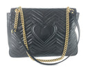 GUCCI GG MARMONT SMALL TOP HANDLE BAG BLACK