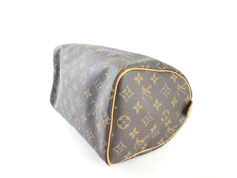 LOUIS VUITTON SPEEDY 25 HANDBAG MONOGRAM, BROWN - DARK, CANVAS