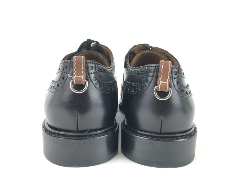 BURBERRY LENNARD TB-EMBOSSED LEATHER OXFORD SHOES