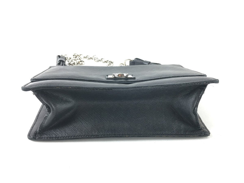 SALVATORE FERRAGAMO MINI LEATHER SHOULDER BAG BLACK