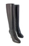 JIMMY CHOO HOXTON 100 GRAINY CALF LEATHER KNEE HIGH BOOTS