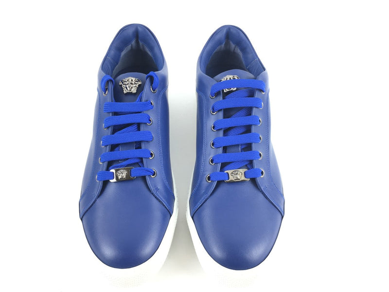 VERSACE VITELLO SNEAKERS BLUE SIZE 44 (US 11)