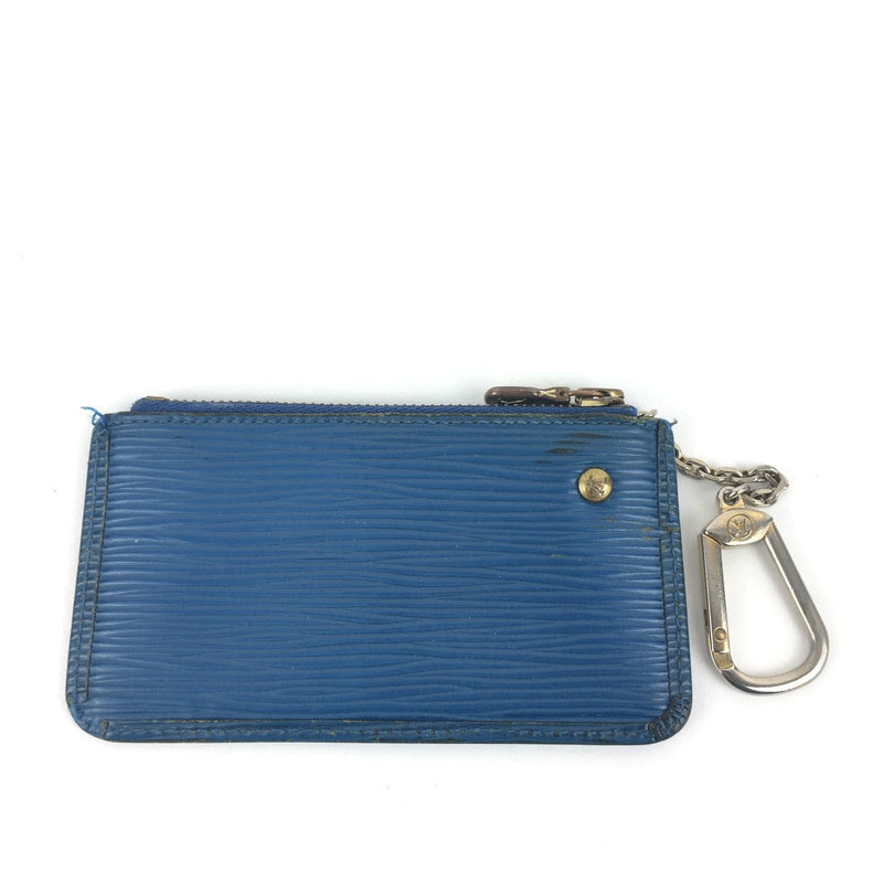 LOUIS VUITTON BLUE EPI POCHETTE CLES COIN CASE