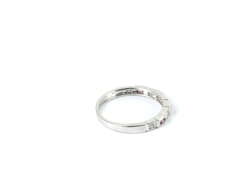 Pink Sapphire Lady's Stone & Diamond Ring 5 Diamonds .10 Carat T.W.