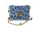 DOLCE & GABBANA BLUE FABRIC LEOPARD MINI BAG